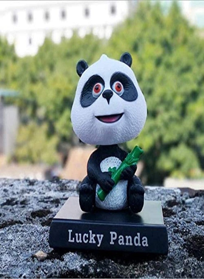AUGEN Super Hreo Panda Action Figure Limited Edition Bobblehead with Mobile Holder for Car Dashboard, Office Desk & Study Table (Pack of 1)(Plastic) - Image 3